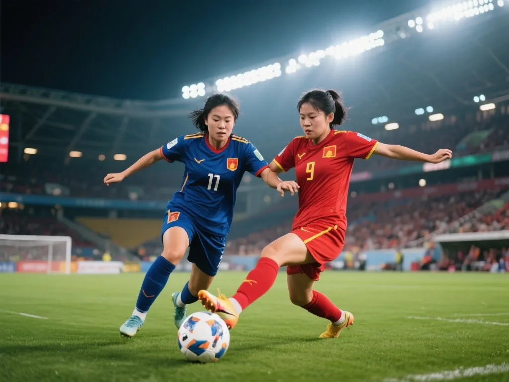 热血绿茵夜：越南女足U19的坚韧与梦想在主场闪耀